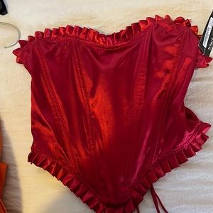 Red corset top